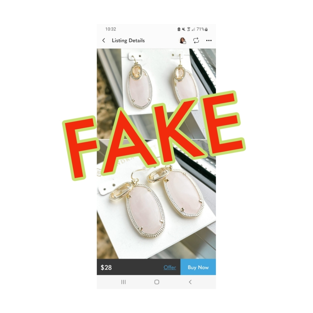 FAKE Kendra Scott Emmy Earrings